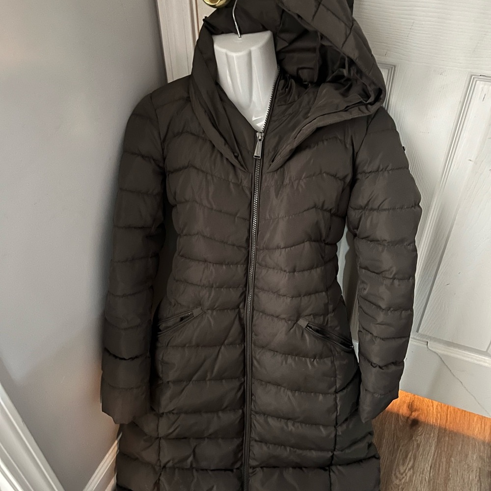 Laundry By Shelli Segal Charcoal Puffer Coat